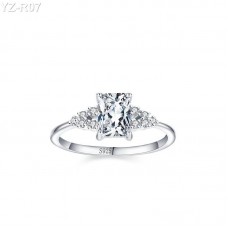 Radiant Moissanite diamond Solitaire Ring