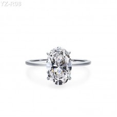 8x12mm 4.5ct Oval Moissanite diamond Solitaire Ring