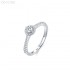 Round Moissanite diamond Halo Pave Ring