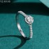 Round Moissanite diamond Halo Pave Ring