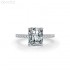 Radiant Moissanite diamond Pave Ring