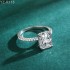 Radiant Moissanite diamond Pave Ring