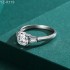 6x6mm 1.0ct Cushion Moissanite diamond Side Stones Ring