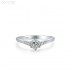 6 Claw Round Moissanite diamond Pave Ring