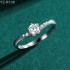 6 Claw Round Moissanite diamond Pave Ring