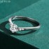 Round Moissanite diamond Pave Ring