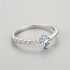 Princess Moissanite diamond Pave Ring 