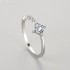 Princess Moissanite diamond Pave Ring 