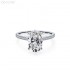 Oval Moissanite diamond Pave Ring Shown In 8x12mm 4.5ct 