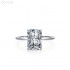 Radiant Moissanite diamond Solitaire Ring  shown in 5.0ct