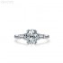 Oval Moissanite diamond Side Stones Ring