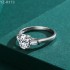 Oval Moissanite diamond Side Stones Ring