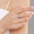 Elongated Cushion Moissanite diamond Side Stone Ring 