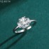 Elongated Cushion Moissanite diamond Side Stone Ring 