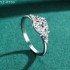 Pear Moissanite diamond Side Stone Ring