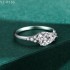 Pear Moissanite diamond Side Stone Ring