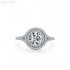 Round Moissanite diamond Halo Pave Ring Shown in 11.0mm 5.0ct