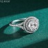 Round Moissanite diamond Halo Pave Ring Shown in 11.0mm 5.0ct