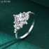 Princess Moissanite diamond Side Stone Ring 