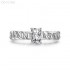 5x7mm 1.0ct Radiant Moissanite diamond Solitaire Ring