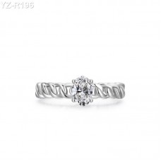 5x7mm 1.0ct Oval Moissanite diamond Solitaire Ring