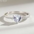 6.5x6.5mm 1.0ct Heart Moissanite diamond  Pave Ring