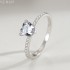 6.5x6.5mm 1.0ct Heart Moissanite diamond  Pave Ring