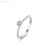 6 Claw Round Moissanite diamond Pave Ring