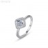 Cushion Moissanite Diamond Halo Ring