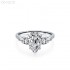 Pear Moissanite diamond Pave Ring Shown in 9x13mm 5.0ct