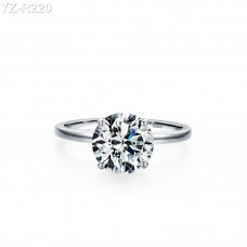 9.0mm 3.0ct Round  Moissanite diamond Solitaire Ring