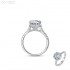 8.0mm 2.0ct Round Moissanite diamond Pave Ring