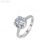 8.0mm 2.0ct Round Moissanite diamond Pave Ring