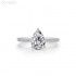 Pear Moissanite diamond Pave Ring Shown in 7x10.5mm 2.5ct 