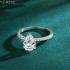 Pear Moissanite diamond Pave Ring Shown in 7x10.5mm 2.5ct 