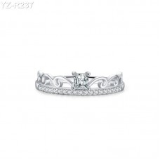 Princess Cut Moissanite diamond Pave Ring