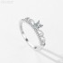 Princess Cut Moissanite diamond Pave Ring