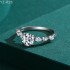 4 Claw 6.5mm 1.0ct Round Moissanite diamond Pave Ring