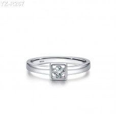 Princess Moissanite diamond Solitaire Ring 