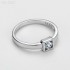 Princess Moissanite diamond Solitaire Ring 