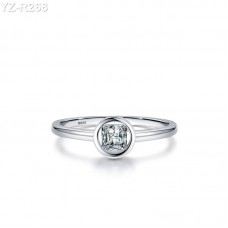 Princess Moissanite diamond Solitaire Ring