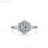 8.0mm 2.0ct Round Moissanite diamond Halo Ring 