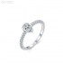 Pear Moissanite diamond Pave Ring