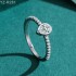 Pear Moissanite diamond Pave Ring