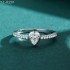 Pear Moissanite diamond Pave Ring