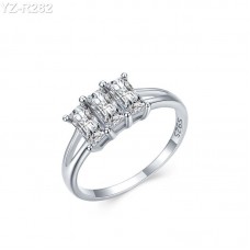 Radiant Moissanite diamond Eternity Ring 