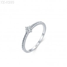 Round Moissanite diamond Solitaire Ring