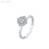 Round Moissanite diamond Halo Ring