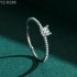 Princess Moissanite diamond Pave Ring