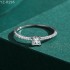 Princess Moissanite diamond Pave Ring